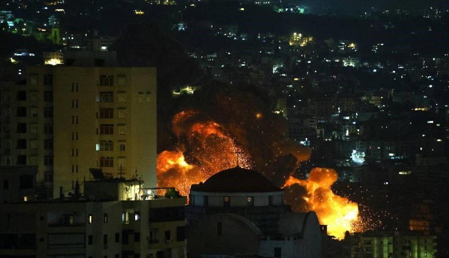 violentos bombardeos en Beirut-min